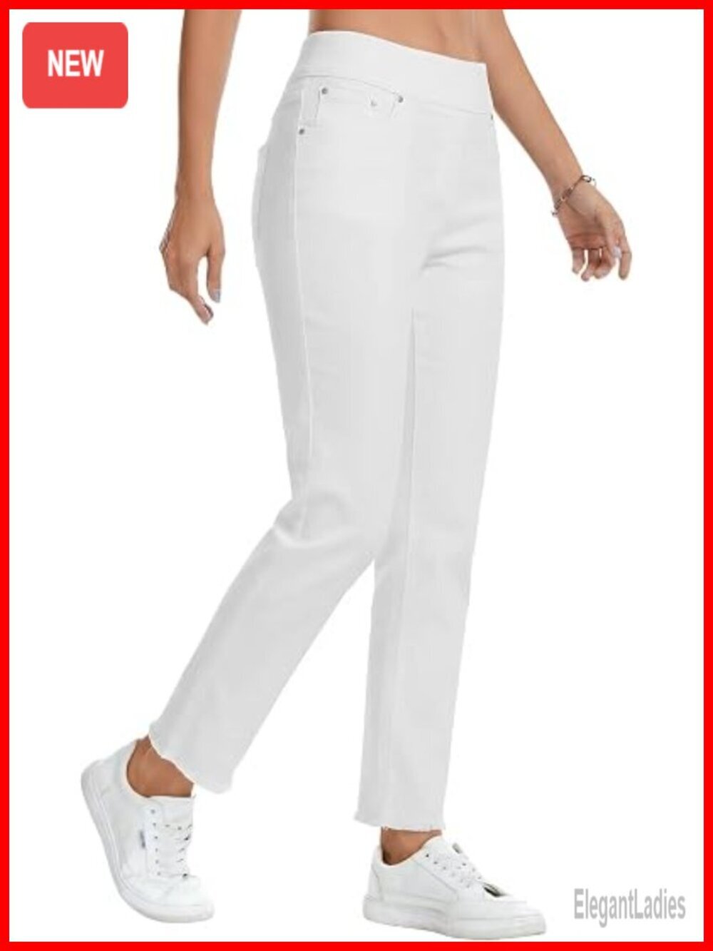 High Waisted Stretchy Jeggings Tummy Control Pull On with Pockets